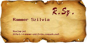 Rammer Szilvia névjegykártya