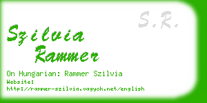 szilvia rammer business card